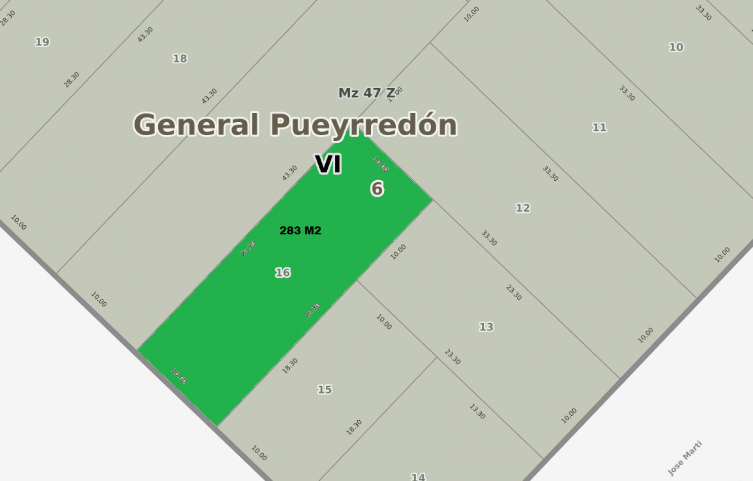 LOTE SOBRE AVENIDA